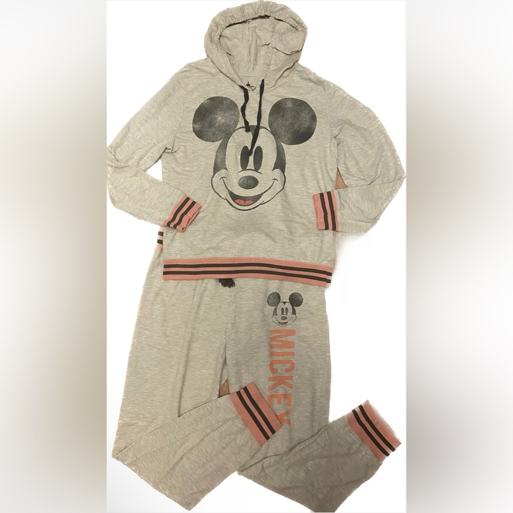 2 Piece Mickey Set: Official Disney Parks Hooded Lounge Set, XL - Picture 4 of 6